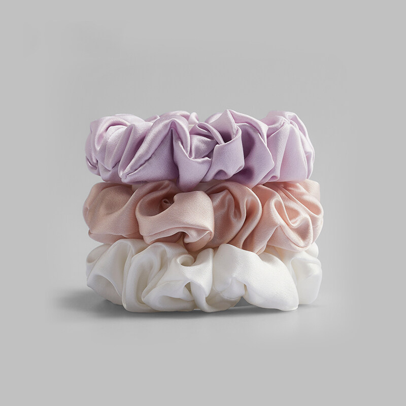 Wholesale or Custom Silk Scrunchies 19/22/30 Momme with Your Own Logo
